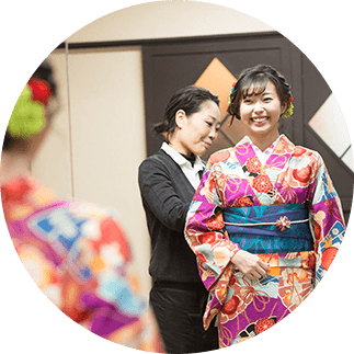 プロの着付け師による本格仕上がり